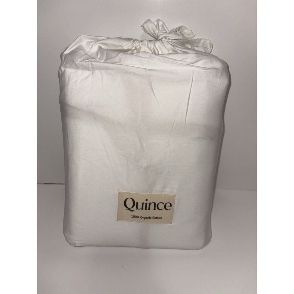 Quince White Organic Cotton Duvet Cover